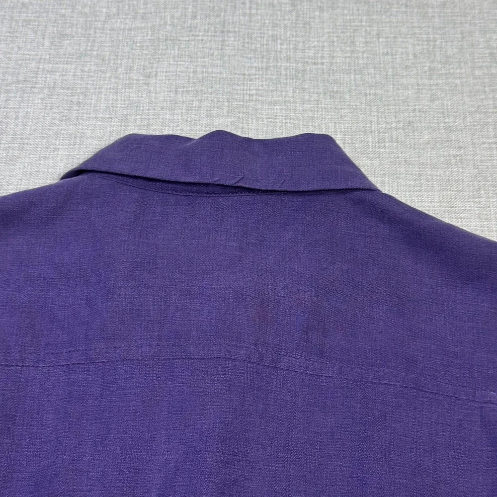 Tommy Bahama Button-Up Shirt Mens M Purple Floral Silk Short Sleeve Relaxed Fit
